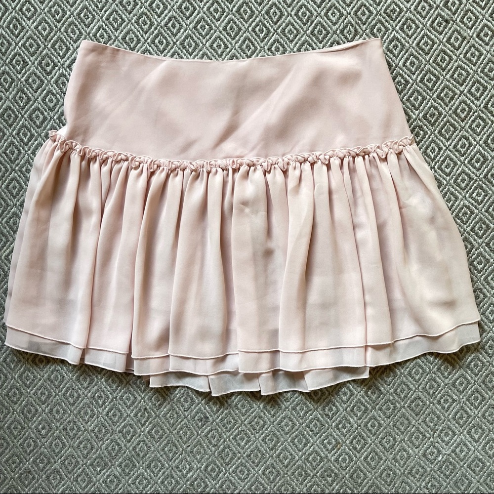 BANANA REPUBLIC - soft pink chiffon swift skirt